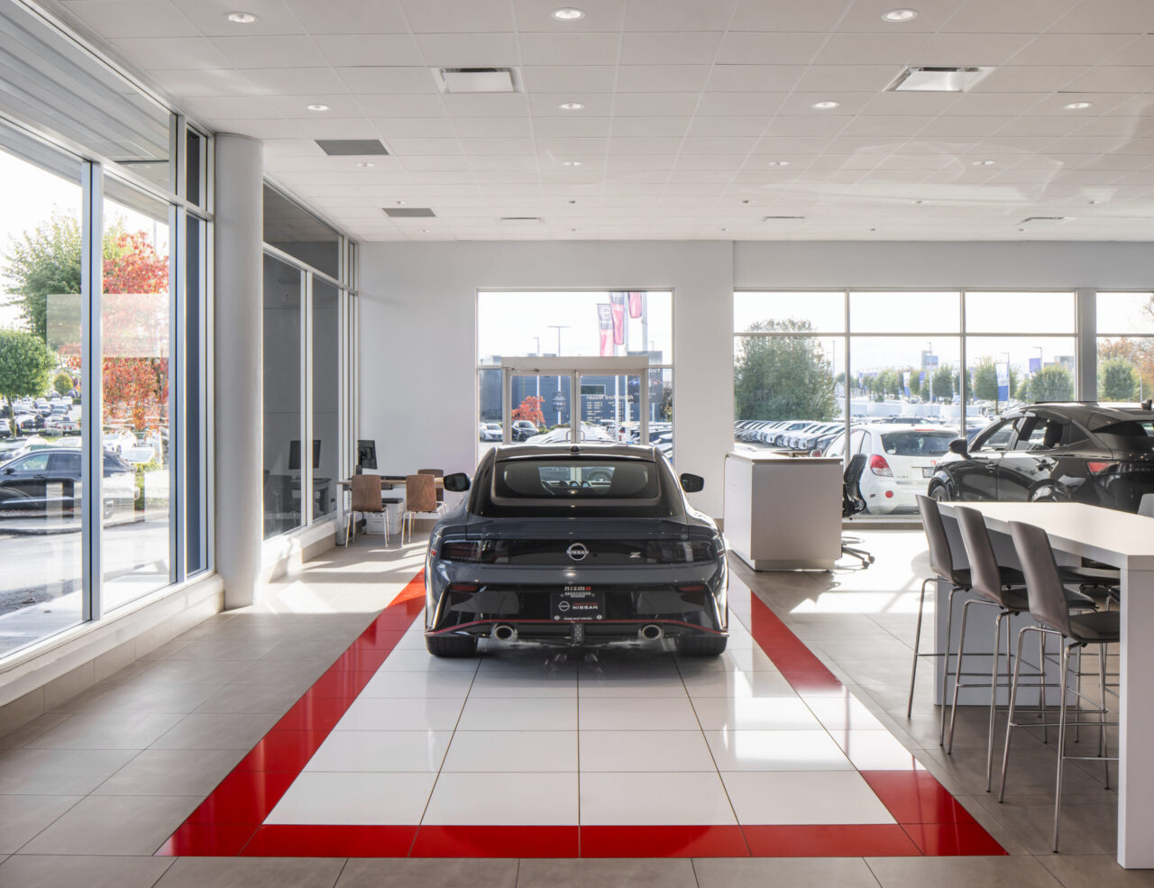 car dealership showroom